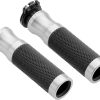 Rizoma Grips Sport 22mm Green - Silver - Street Collection