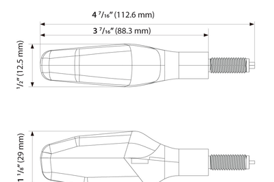 Koso Gw-04 Led Turn Signals Sequential Matte Black Pair