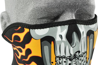 Zan Half Face Mask Burning Skull - Harddrive Products