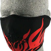 Zan Half Face Mask Red Flames - Harddrive Products