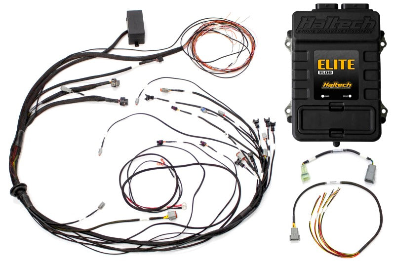 Haltech Elite 1500 Terminated Harness ECU Kit w/ Square EV1 Injector Connectors - Programmers & Chips