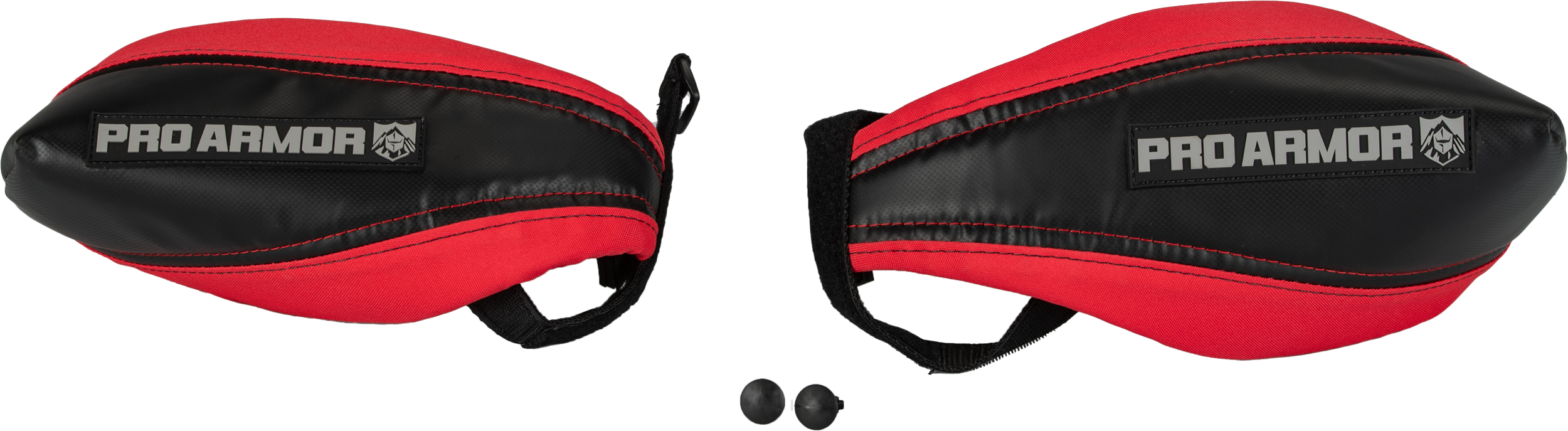 Pro Armor Hand Guards Blk/carb - Black/Red - Snowmobile Collection