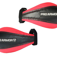 Pro Armor Hand Guards Blk/carb - Black/Red - Snowmobile Collection