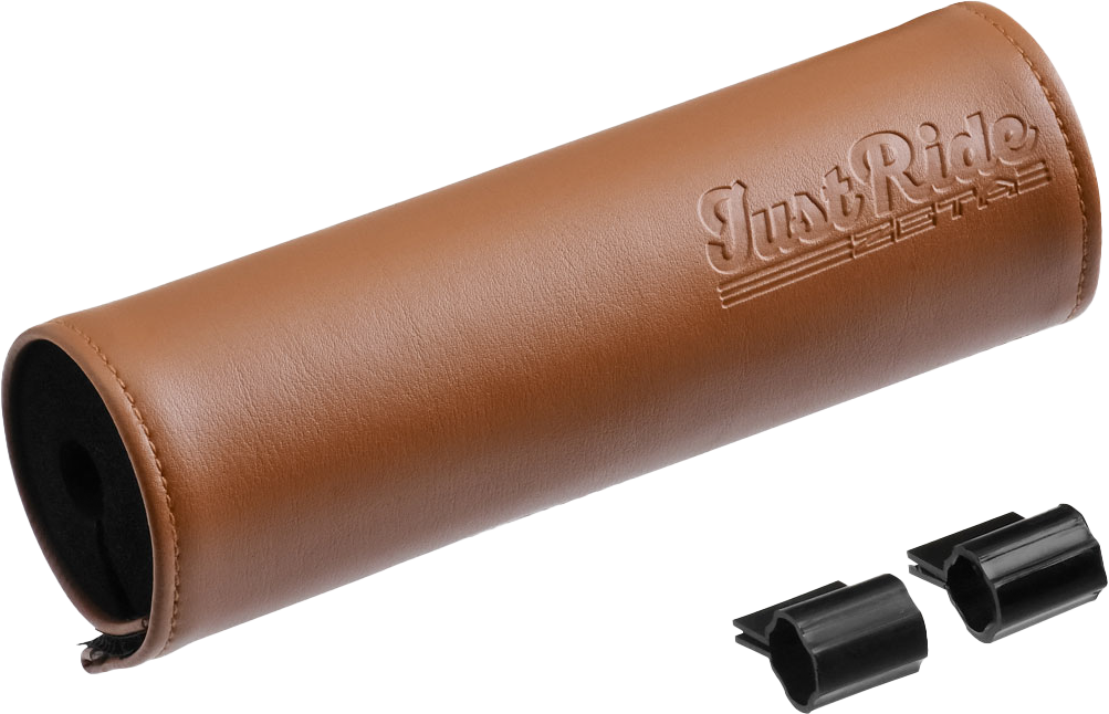 ZETA Handlebar Bar Pad Leather 165mm Brown - Handlebars