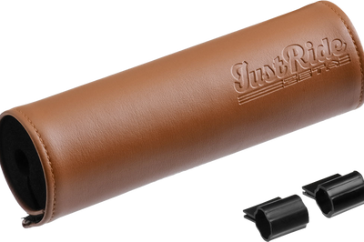 ZETA Handlebar Bar Pad Leather 165mm Brown - Handlebars