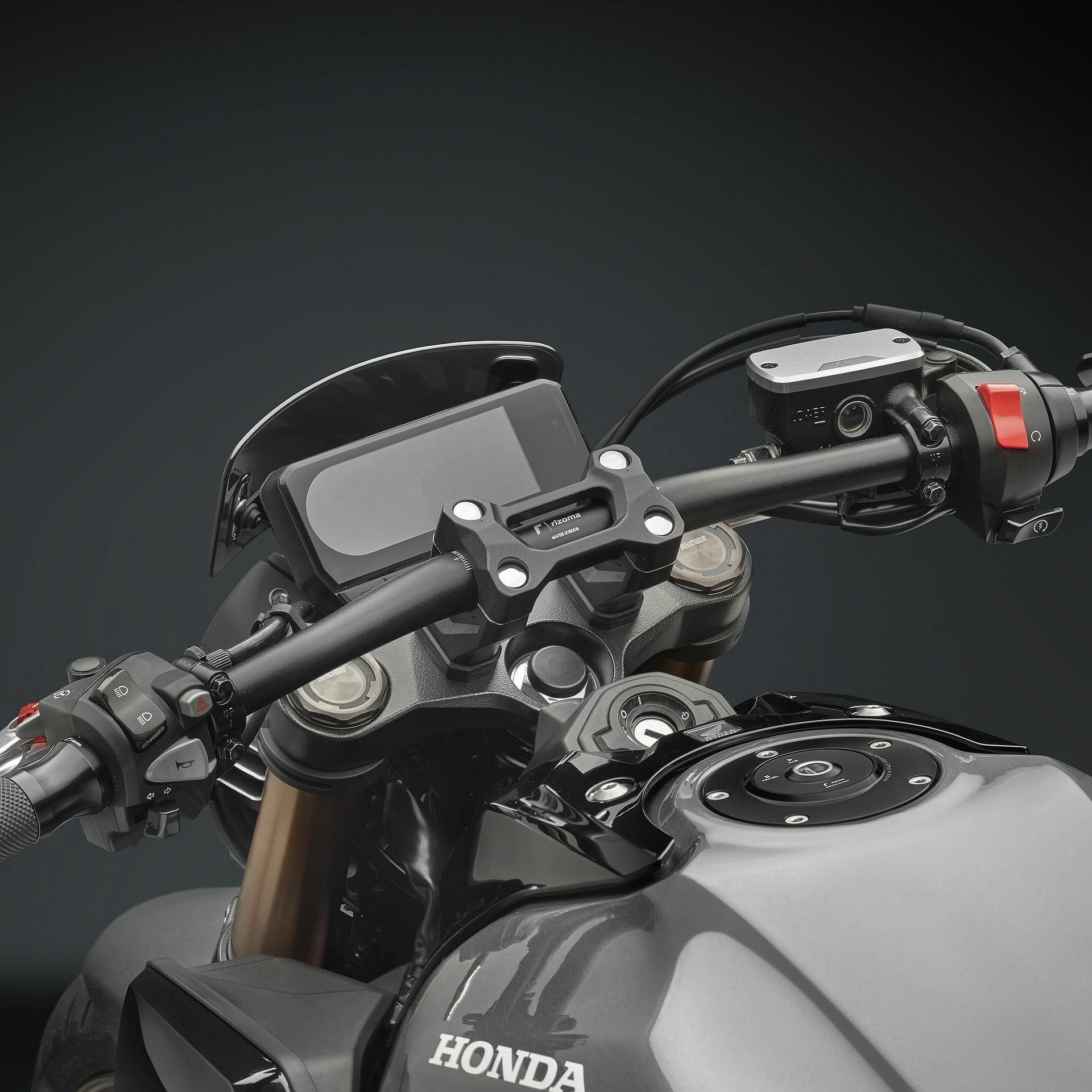 Rizoma Handlebar Drag Black Dia 22-29mm/h 0mm/w 755mm - Street Collection