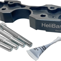 Helibars Handlebar Risers Silver W/ram Ball Tri - Street Collection