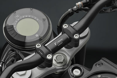 Rizoma Handlebar Tapered Black Dia 22-29mm/h 35mm/w 755mm - Street Collection