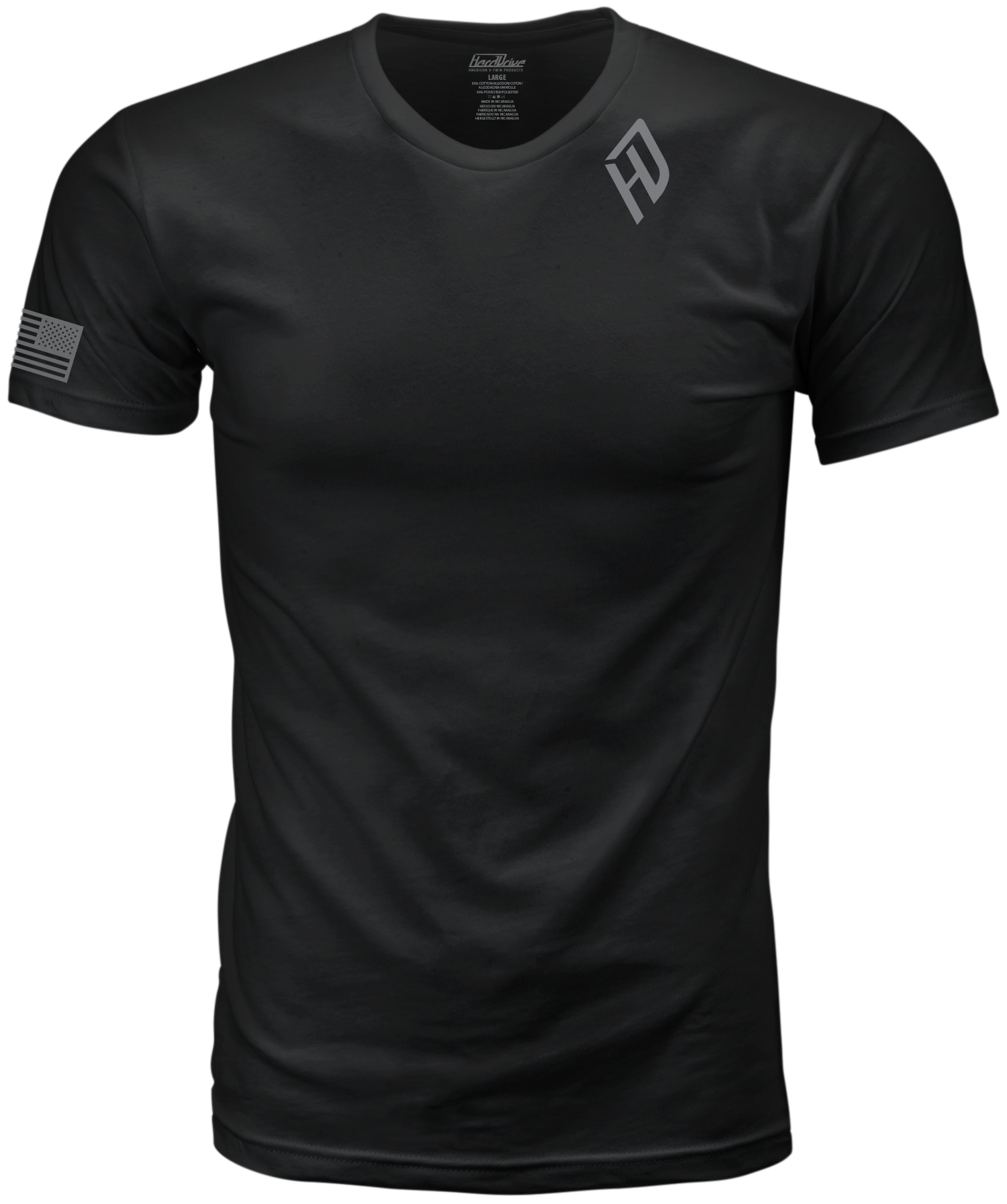 HARDDRIVE Harddrive Shield Tee Black/White Lg