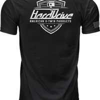 Harddrive Shield Tee Black/white Xl - Black/White / 2X-Large