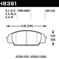 Hawk Performance 02-06 Acura RSX Type S / 06-11 Honda Civic Si / 00-09 S2000 DTC-60 Front Brake Pads - Brakes Rotors &