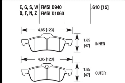 Hawk Performance 02-06 Mini Cooper / S Blue Race Rear Brake Pads - Brakes Rotors &