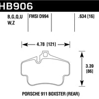 Hawk Performance 02-10 Porsche 911 HP + Street Rear Brake Pads - Brakes Rotors &