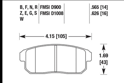 Hawk Performance 03-07 RX8 HP + Street Rear Brake Pads (D1008) - Brakes Rotors &