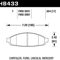 Hawk Performance 03-11 Ford Crown Victoria DTC-60 Race Front Brake Pads - Brakes Rotors &