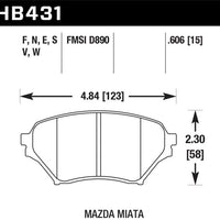 Hawk Performance 04-05 Mazda Miata DTC-60 Motorsports Front Brake Pads - Brakes Rotors &
