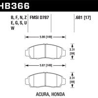 Hawk Performance 04-10 Acura TSX / 99-08 TL / 01-03 CL / 03-10 Honda Accord EX DTC-60 Race Front Brake Pads - Brakes