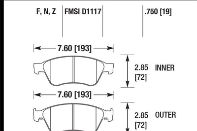 Hawk Performance 04-10 Audi A8 Quattro / 07-11 S6 / 07-10 S8 / 04-06 VW Phaeton HPS Front Street Brake Pads - Brakes