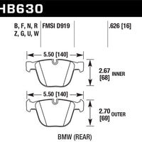 Hawk Performance 04-10 BMW 535i/545i/550i / 645Ci/650i /02-09 745i/745Li/750 HP + Street Brake Pads - Brakes Rotors &