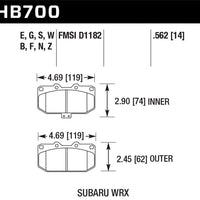 Hawk Performance 06-07 Subaru Impreza WRX HP Plus Front Street Brake Pads - Brakes Rotors &