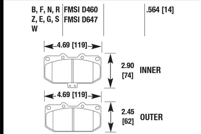 Hawk Performance 06-07 WRX / 89-96 Nissan 300ZX / 89-93 Skyline GT-R HP + Street Front Brake Pads - Brakes Rotors &