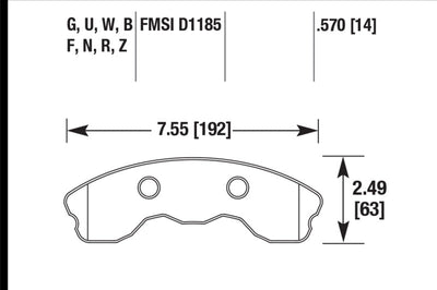 Hawk Performance 06-10 Chevy Corvette (Improved Pad Design) Front HP + Sreet Brake Pads - Brakes Rotors &