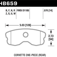 Hawk Performance 06-10 Chevy Corvette (Improved Pad Design) Rear Ceramic Sreet Brake Pads - Brakes Rotors &