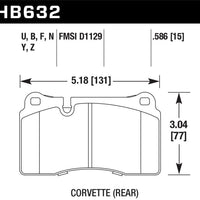 Hawk Performance 06-10 VW Touareg Front / 09-11 Corvette Z06/ZR-1 (w/Carbon Ceramic Brake Package and Iron rotor