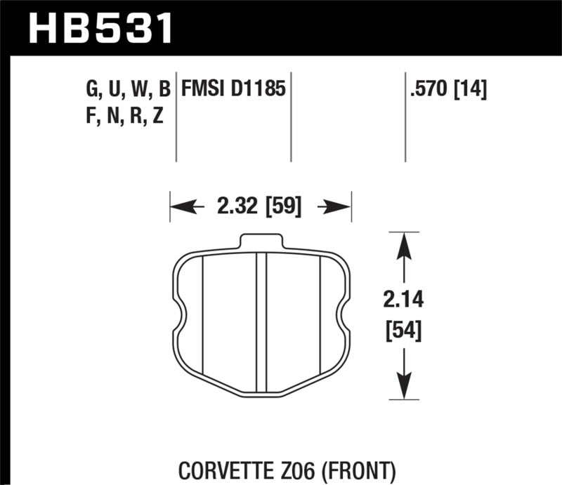 Hawk Performance 06-13 Chevrolet Corvette Z06 DTC-30 Race Front Brake Pads - Brakes Rotors &