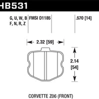 Hawk Performance 06-13 Chevrolet Corvette Z06 DTC-30 Race Front Brake Pads - Brakes Rotors &
