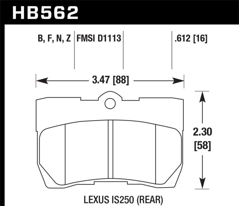 Hawk Performance 06-13 Lexus IS250/IS350 HPS 5.0 Street Rear Brake Pads - Brakes Rotors &