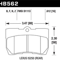 Hawk Performance 06-13 Lexus IS250/IS350 HPS 5.0 Street Rear Brake Pads - Brakes Rotors &