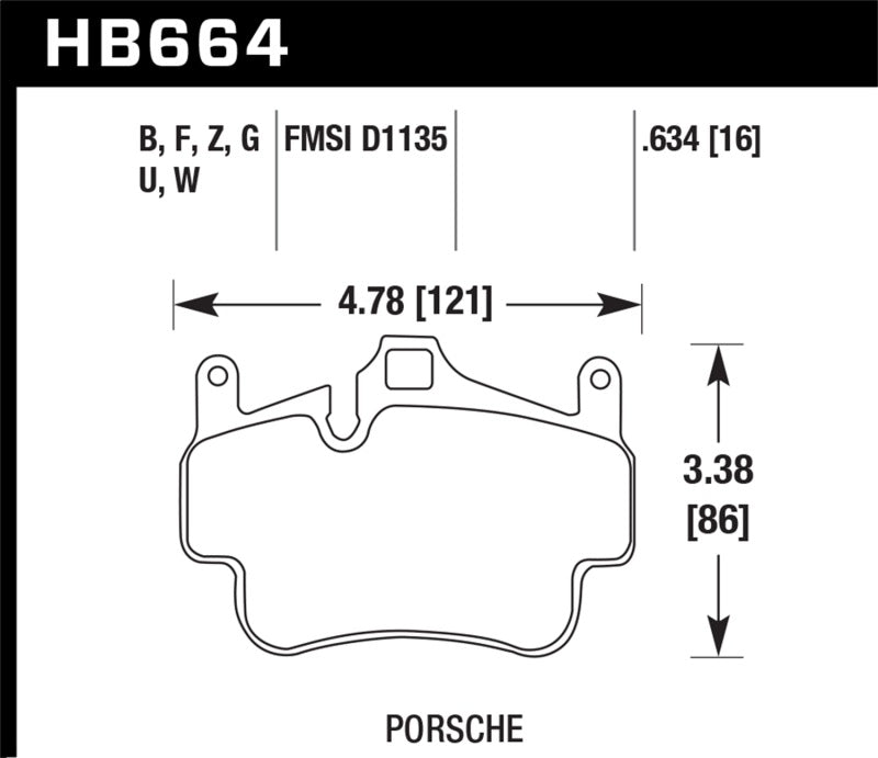 Hawk Performance 06-14 Porsche Cayman Rear HPS 5.0 Brake Pads - Brakes Rotors &