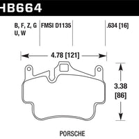 Hawk Performance 06-14 Porsche Cayman Rear HPS 5.0 Brake Pads - Brakes Rotors &