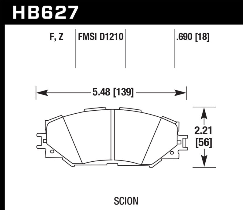 Hawk Performance 06-16 Toyota RAV4 HPS 5.0 Front Brake Pads - Brakes Rotors &