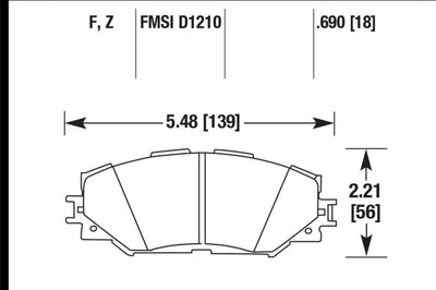 Hawk Performance 06-16 Toyota RAV4 HPS 5.0 Front Brake Pads - Brakes Rotors &