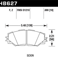 Hawk Performance 06-16 Toyota RAV4 HPS 5.0 Front Brake Pads - Brakes Rotors &