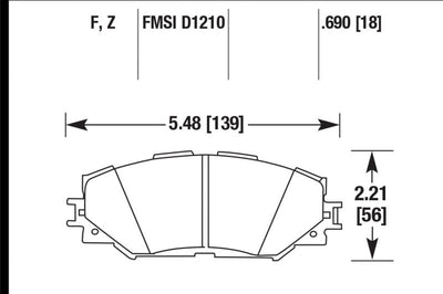 Hawk Performance 06-16 Toyota RAV4 HPS 5.0 Front Brake Pads - Brakes Rotors &