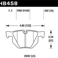 Hawk Performance 07-08 BMW X5 3.0si / 09-13 Xdrive / 10-13 X6 Perf Ceramic Rear Street Brake Pads - Brakes Rotors &