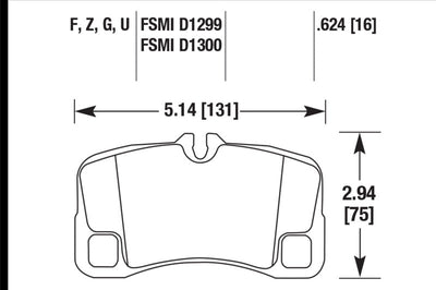 Hawk Performance 07-08 Porsche 911 Turbo/911 GT3/911 GT3 CUP Rear Ceramic Street Brake Pads - Brakes Rotors &
