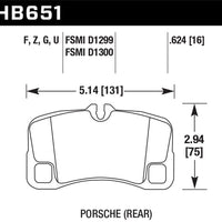 Hawk Performance 07-08 Porsche 911 Turbo/911 GT3/911 GT3 CUP Rear Ceramic Street Brake Pads - Brakes Rotors &