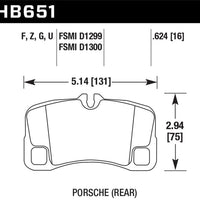 Hawk Performance 07-08 Porsche 911 Turbo/911 GT3/911 GT3 CUP Rear Ceramic Street Brake Pads - Brakes Rotors &