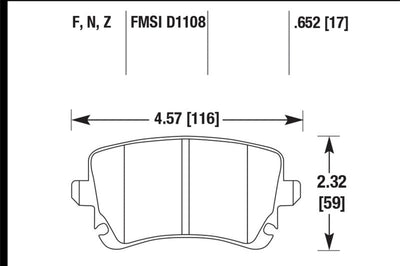 Hawk Performance 07-11 Audi S6 HPS 5.0 Rear Brake Pads - Brakes Rotors &