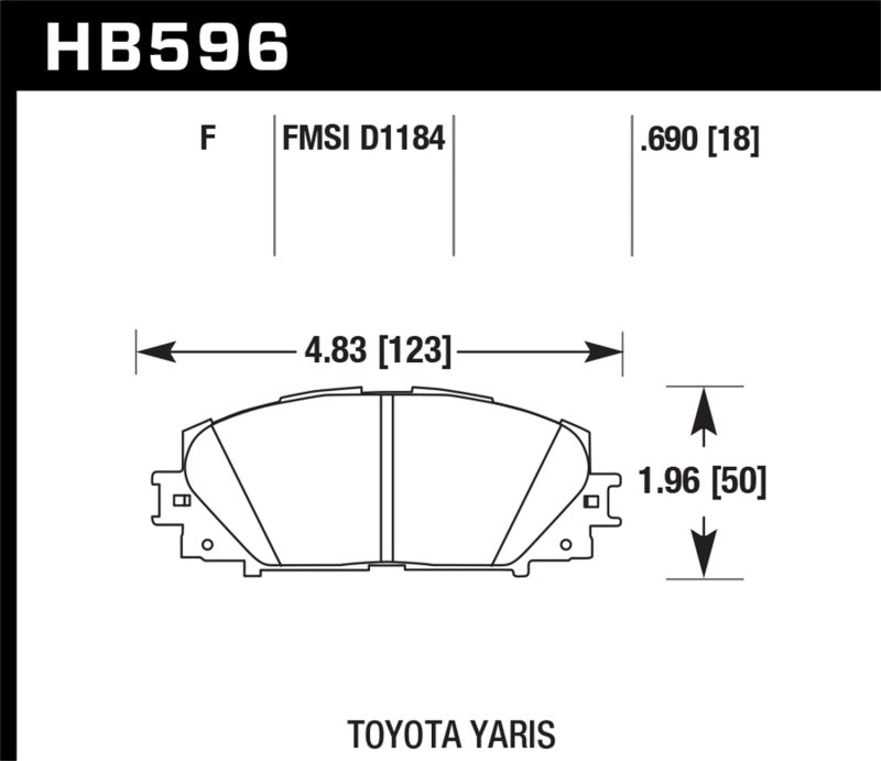 Hawk Performance 07-16 Toyota Yaris HPS 5.0 Front Brake Pads - Brakes Rotors &