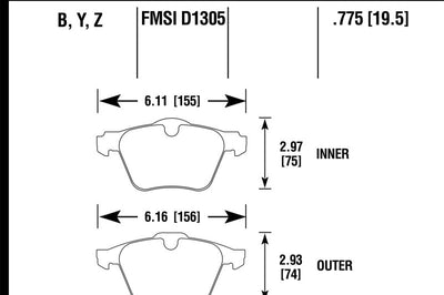 Hawk Performance 07-16 Volvo S80 HPS 5.0 Front Brake Pads - Brakes Rotors &