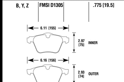 Hawk Performance 07-16 Volvo S80 HPS 5.0 Front Brake Pads - Brakes Rotors &