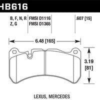 Hawk Performance 08-09 Lexus IS-F HP + Street Front Brake Pads - Brakes Rotors &