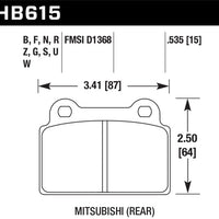 Hawk Performance 08-10 Mitsubishi Lancer Evo X DTC-70 Race Rear Brake Pads - Brakes Rotors &