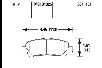 Hawk Performance 08-13 Toyota Highlander High Street 5.0 Rear Brake Pads - Brakes Rotors &