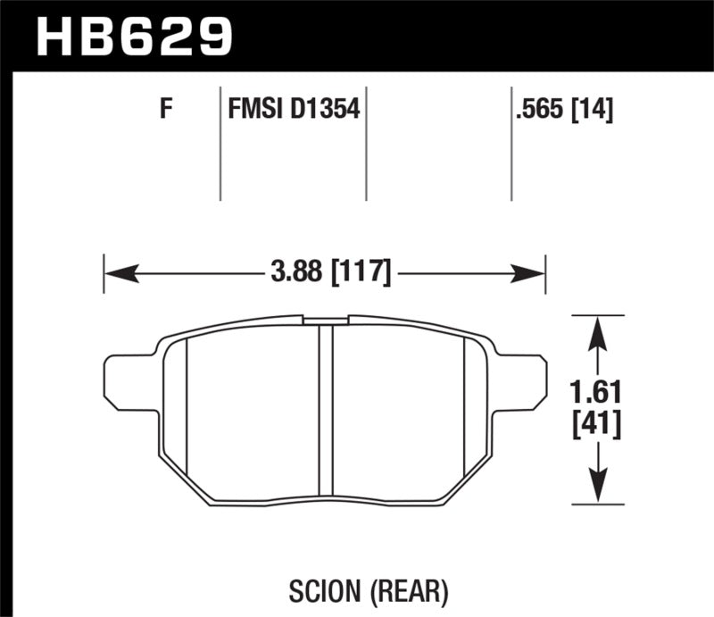 Hawk Performance 08-15 Scion xB HPS 5.0 Rear Brake Pads - Brakes Rotors &